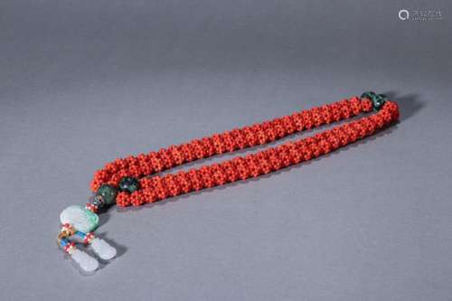 Series 108 meters red coral beadsSpecification: bead diamete...