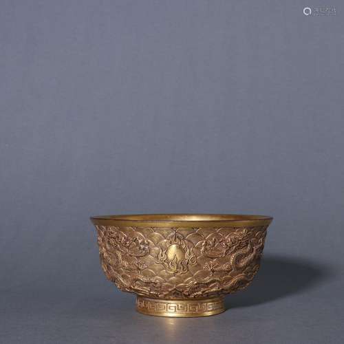 Copper and gold wulong bowlSpecification: high 6 cm diameter...