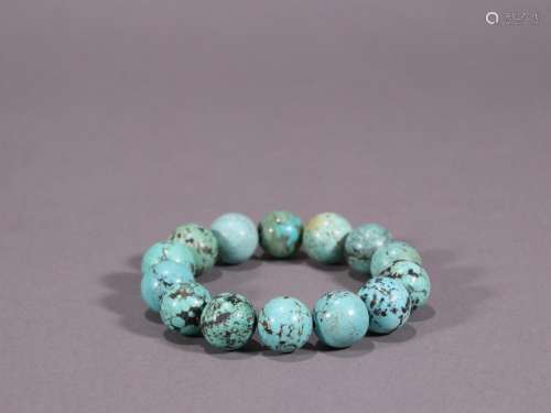 Turquoise hand round bead stringSpecification: bead diameter...