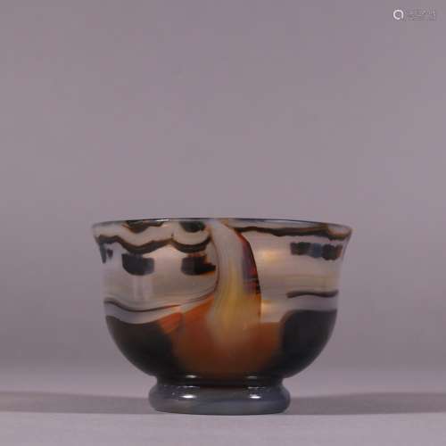 Old agate bowlSpecification: high 5.8 cm wide and 8.2 cm wei...