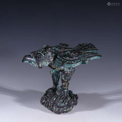 Old bronze with a hoard of bird furnishing articlesSpecifica...