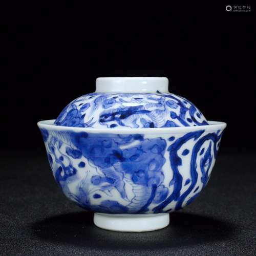 Night, cui blue longfeng grain tureenSpecification: 11 cm hi...