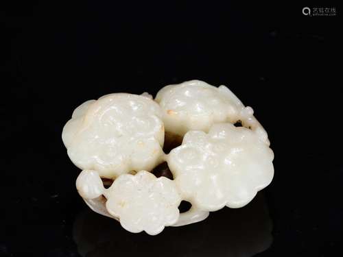 Hetian jade "lotus" hand pieceSpecification: high ...