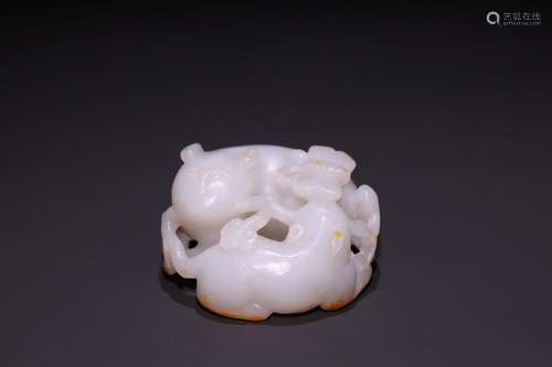 Hetian jade, seed makings cat adjustmentSpecification: 2.6 c...