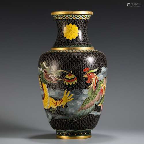 Cloisonne, longfeng grain bottleSize, 37.5 19.5 cm in diamet...