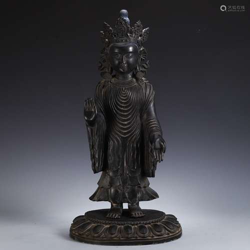 Buddha, copperSize, high 63 30 thick 22 cm wide weighs 16450...