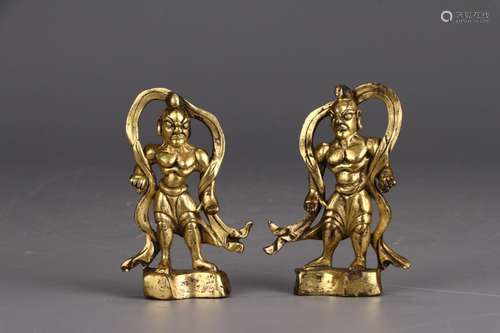 : copper and gold hum and haw will stands resemble two5.5 cm...