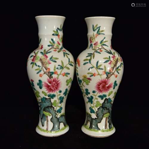 HongHui pastel flowers grain bottle,Size 25 x 10,