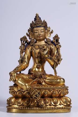 , copper tara's statue14 cm high 26 cm wideThe statue of...