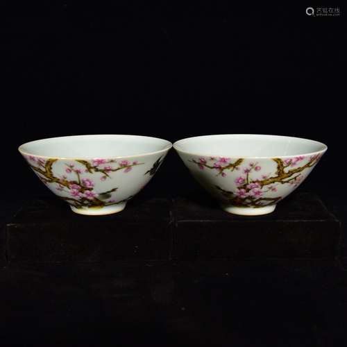 Colored enamel magpie MeiWen bowl,17 * 12.5 size,