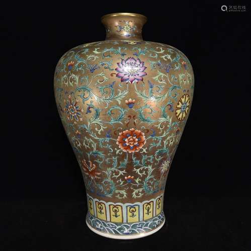 Jindi enamel colors peony grain mei bottle,Size 56 x 45,