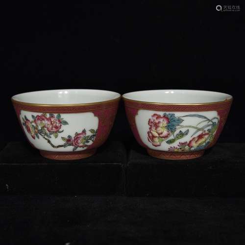 Carmine four seasons flower bowl,Size 4.5 * 8.5,