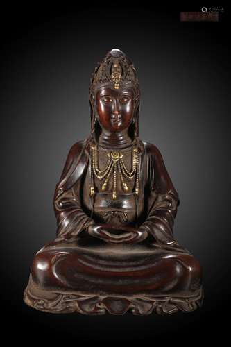 Precision casting copper gold white guanyin caveSize, high 3...