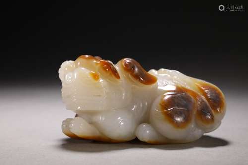 , hetian jade the mythical wild animalSize: 9.1 * 5 * 4.8 cm...