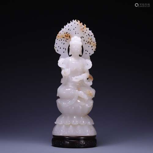 Hetian jade guanyin cave, size: 24 * * * * 9.5 6.0 cm, weigh...