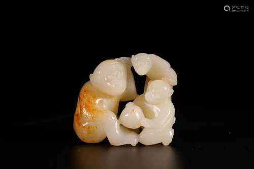 Hetian jade spirit monkey offered to a long lifeSize: 5.7 * ...