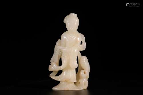 Hetian jade maid furnishing articlesSize: 5.7 * 10.2 * 2.7 c...