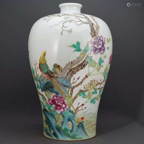 Powder enamel painted plum bottleSize, 23 * 38 cm