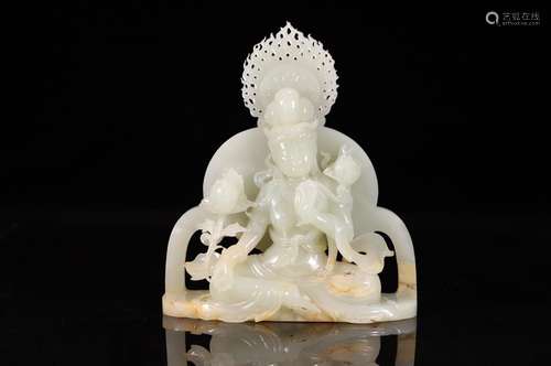 Hetian jade guanyin furnishing articles, size: 24 * * and * ...