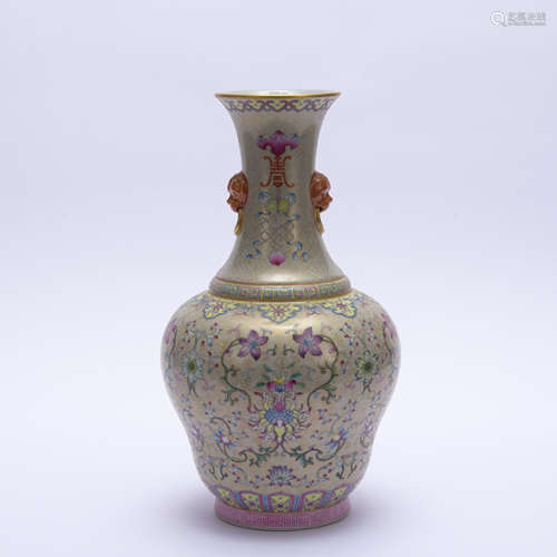 A famille-rose 'floral' vase