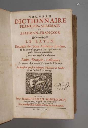 Neues Dictionarium 1669