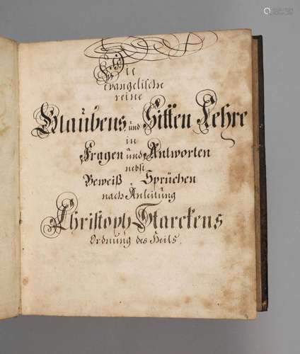 Handschrift Glaubens- und Sittenlehre 1772