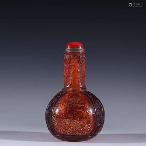 Coloured glaze colour longfeng wen snuff bottlesSpecificatio...