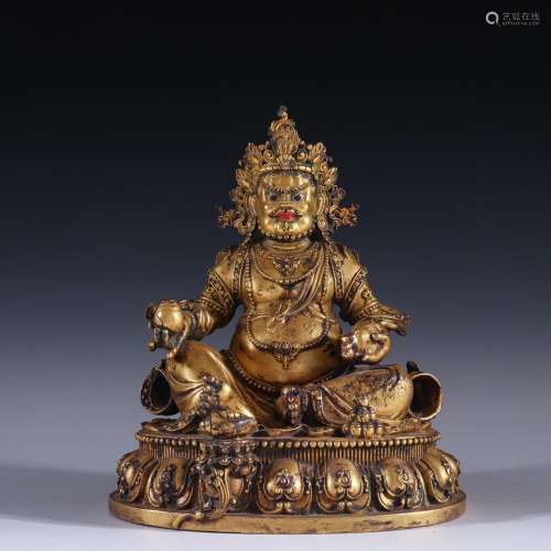 Copper and gold furnishing articles "god of wealth"...