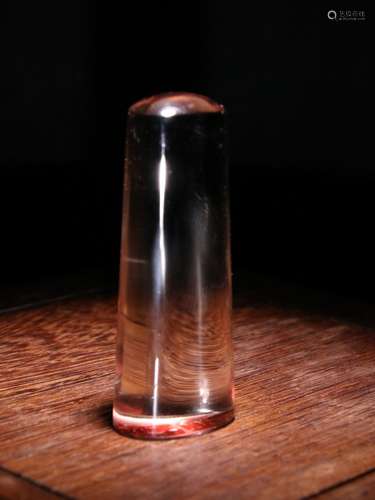 Natural crystal seal.Specification: high 8 cm wide and 3.2 c...