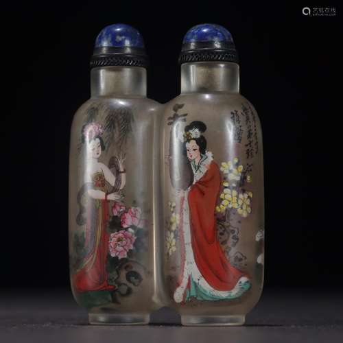 Old fairy coloured glaze four snuff bottleSpecification: hig...