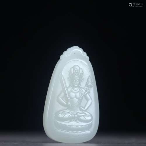 Hetian jade jade seed material manjusri bodhisattvaSpecifica...