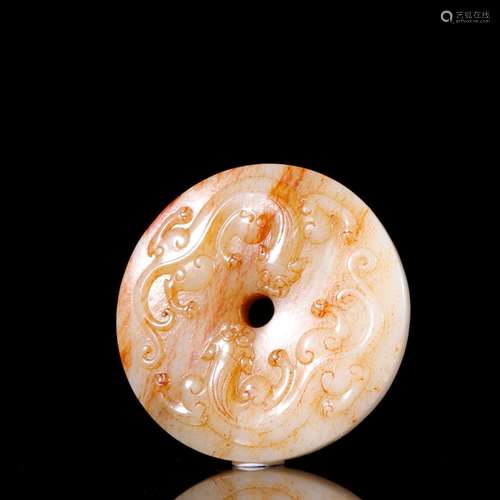 Ancient jade ssangyong yuhuanSpecification: 7.9 by 1.2 cm th...