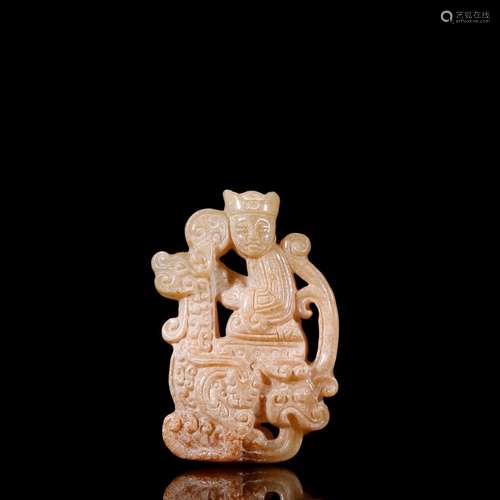 Ancient jade yu beast hangSpecification: high 6.5 4.1 1.6 cm...