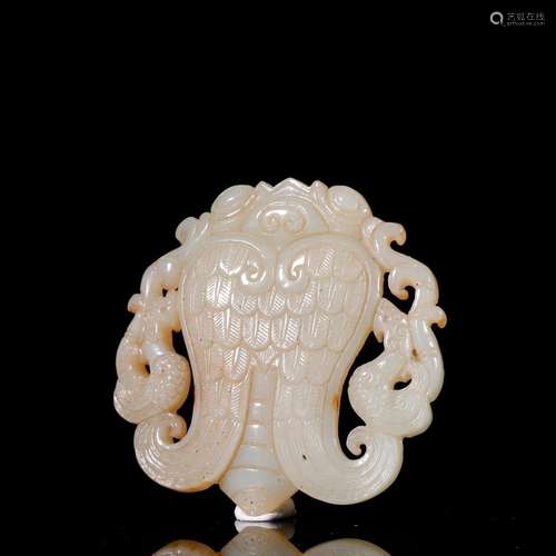 Hetian jade cicada belt buckleSpecification: high 6.9 6.8 1....