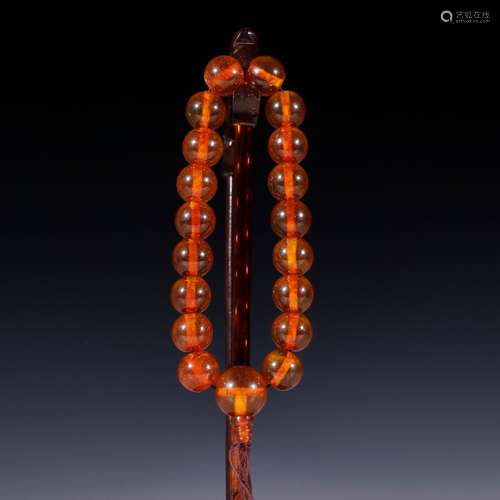 Old amber 18 handheldSpecification: X1.6 bead diameter 1.4 c...