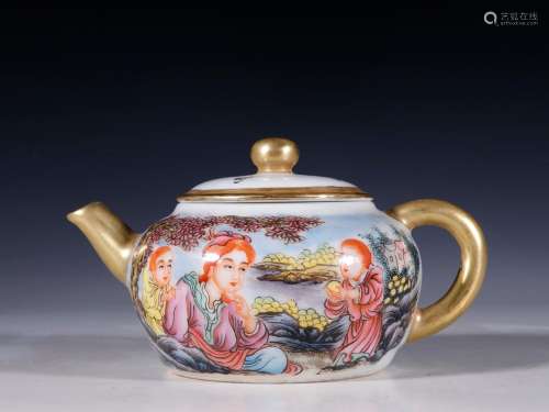 The teapot colored enamel paint western charactersSpecificat...
