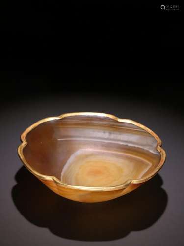 Liao, agate BaoJinHua bowl.Specification: high 4.2 cm diamet...