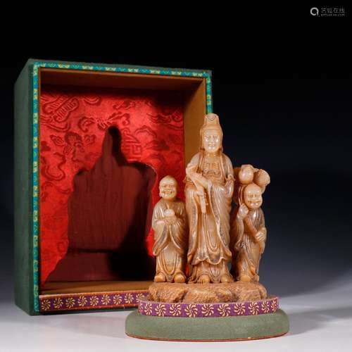 Shou hibiscus stone avalokitesvara lad furnishing articlesSp...