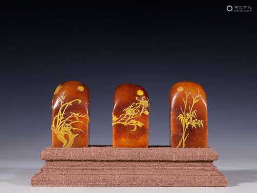 Three seals field-yellow stone three gentlemenSpecification:...