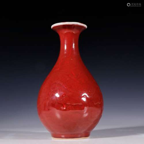 Lang red glaze okho spring dragon patternSpecification: 21.5...