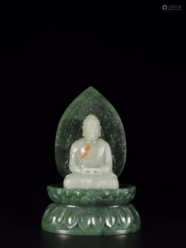 hetian jade Buddha had like base (jade)SizeBase with high 13...