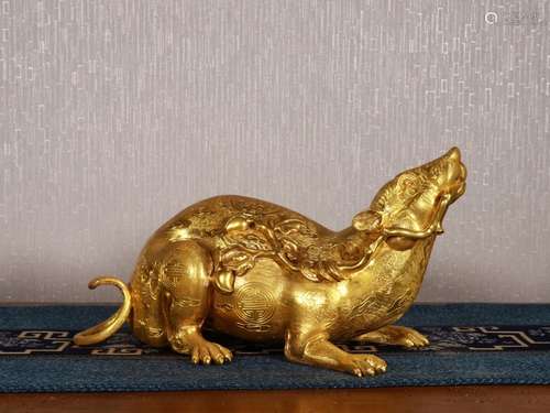 fine gold money rat furnishing articlesSize high 15.8 cm wid...