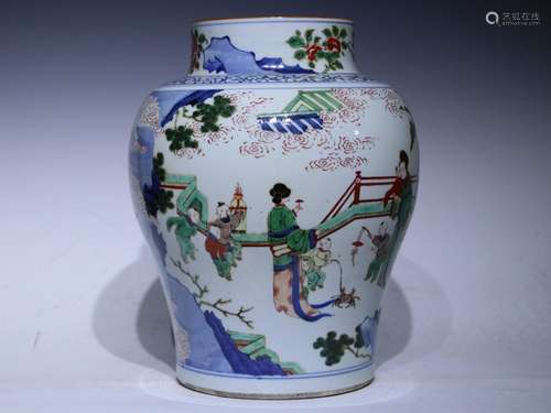 Blue and white color painted ladies tank - 31.8 cm diameter,...