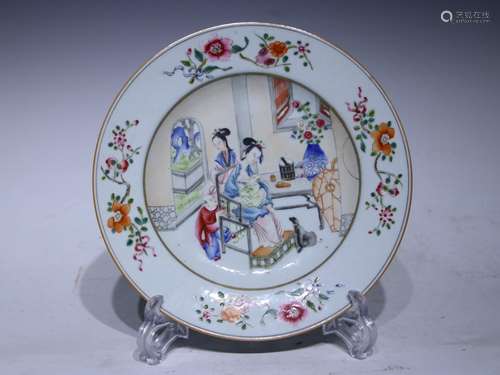 Porcelain enamel painting traditionaldish - 3.3 cm high 22.5...