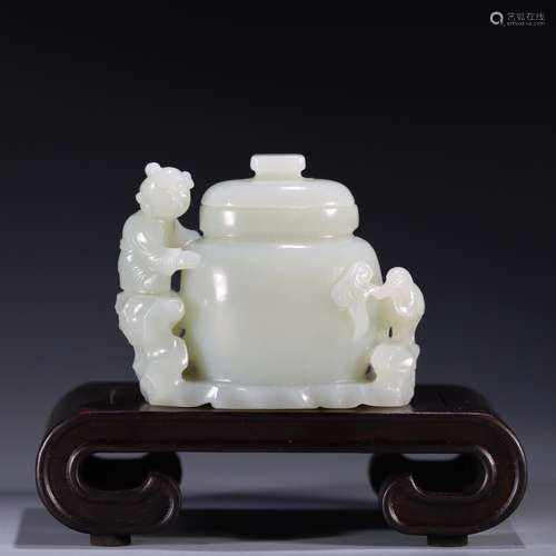 : hetian jade "fairy cheese crane longevity" the l...