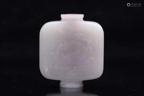 : hetian jade seal hou snuff bottle at onceLong and 4.3 cm w...