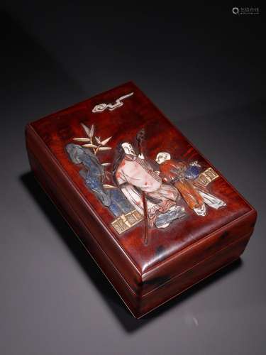 DE hua limu framed treasure boxSpecification: long 22 14 9 w...