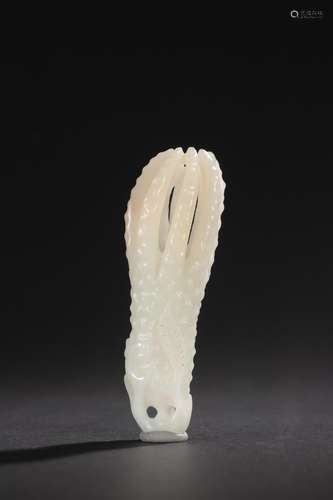 Hetian jade bergamot carvingsSpecification: high 9 cm long, ...