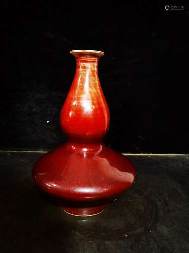 Red glaze bottle