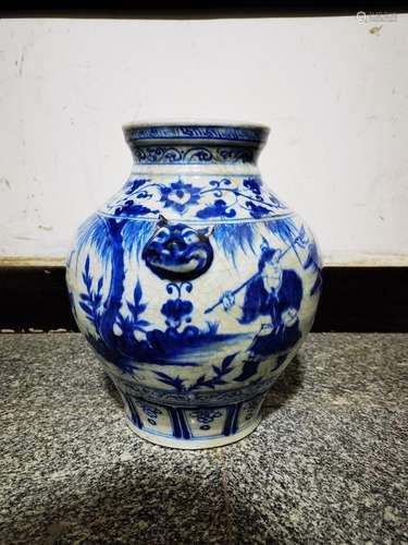 Generation of blue and white pot